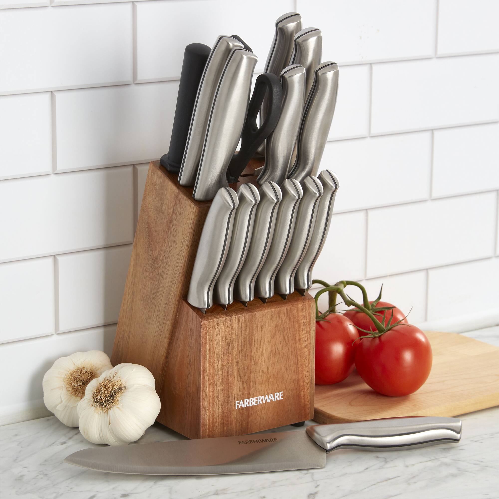 Farberware Stamped Stainless Steel 15-Piece Cutlery Set